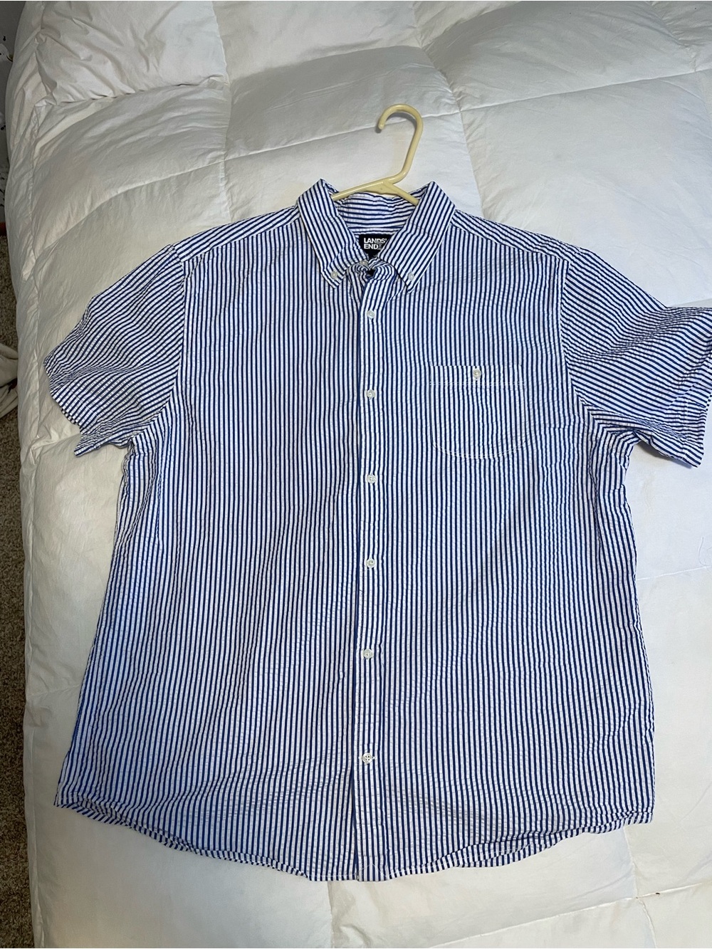 Lands End Poplin Short-sleeve button-down shirt.
